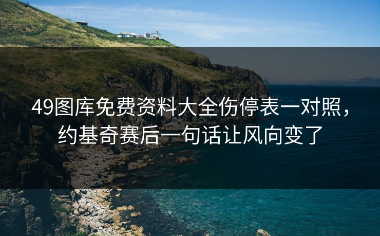 49图库免费资料大全伤停表一对照，约基奇赛后一句话让风向变了