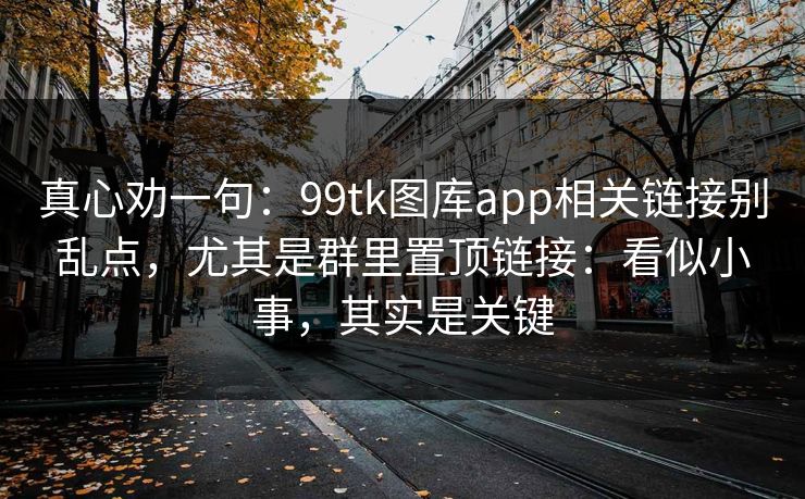 真心劝一句：99tk图库app相关链接别乱点，尤其是群里置顶链接：看似小事，其实是关键